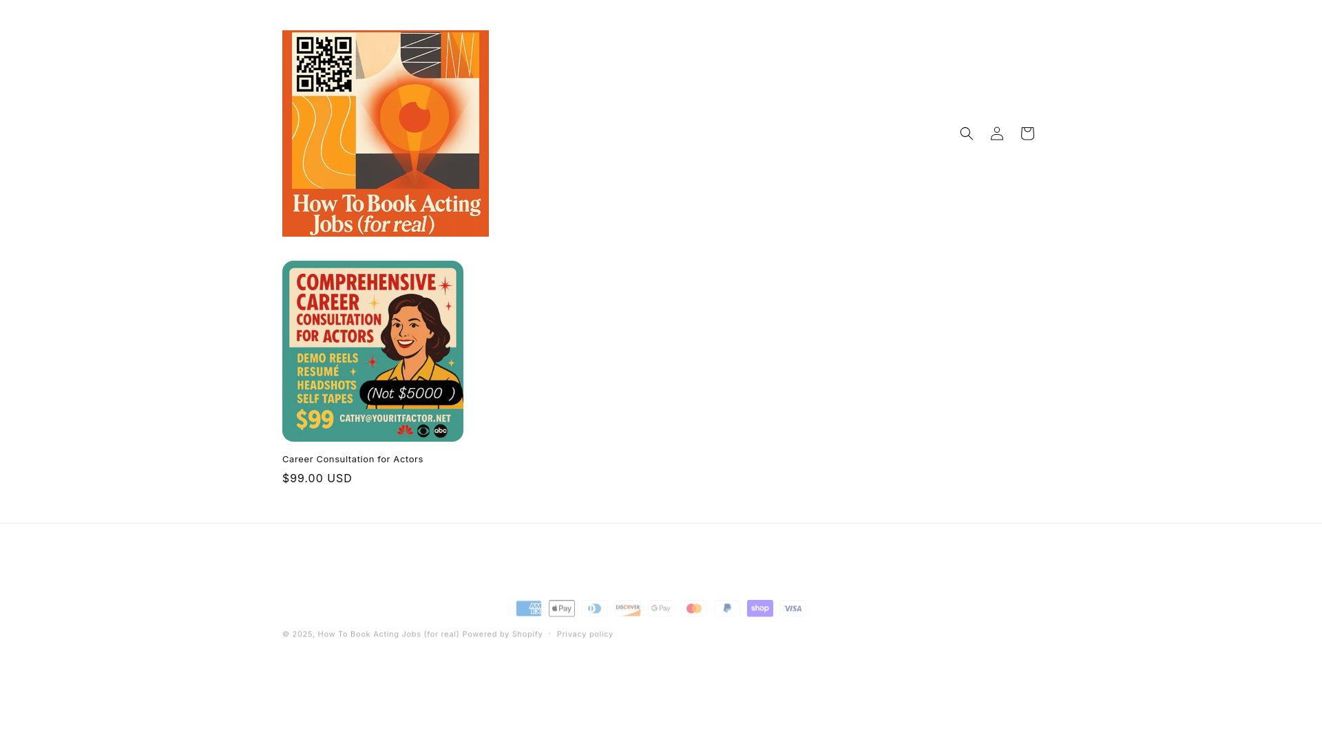 website screenshot of https://bookactingjobs.com/