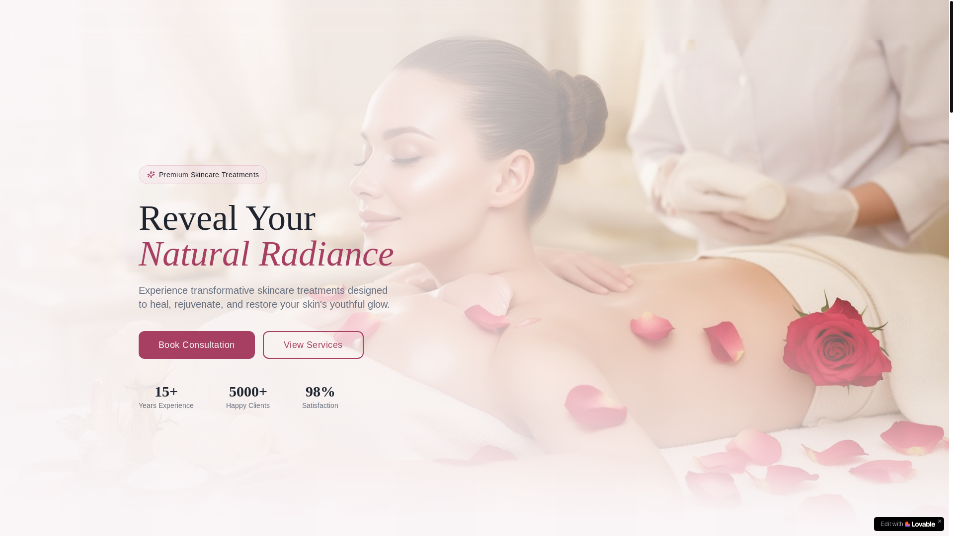 website screenshot of https://starbeautyglow.studio/