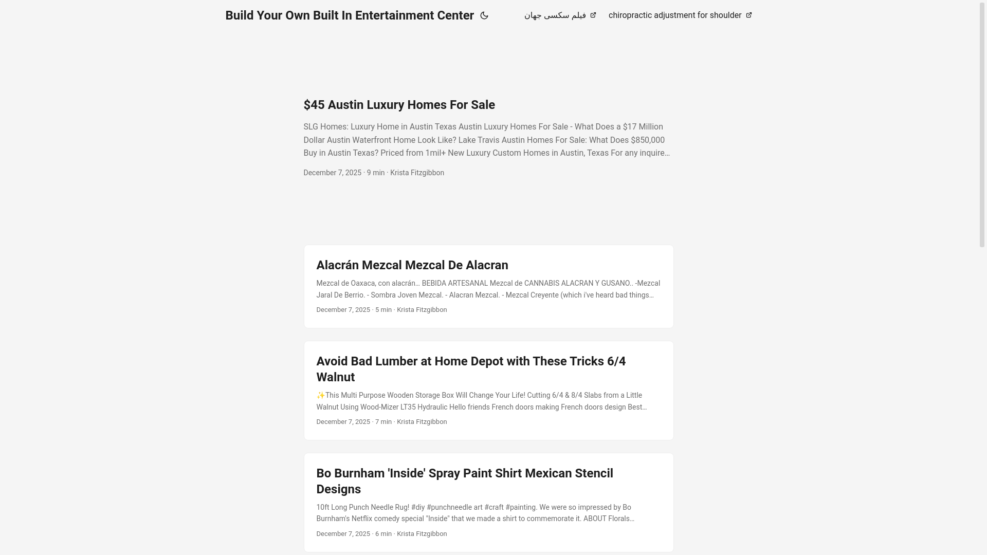 website screenshot of https://buildyourownbuiltinentertainmentcenter.pages.dev/