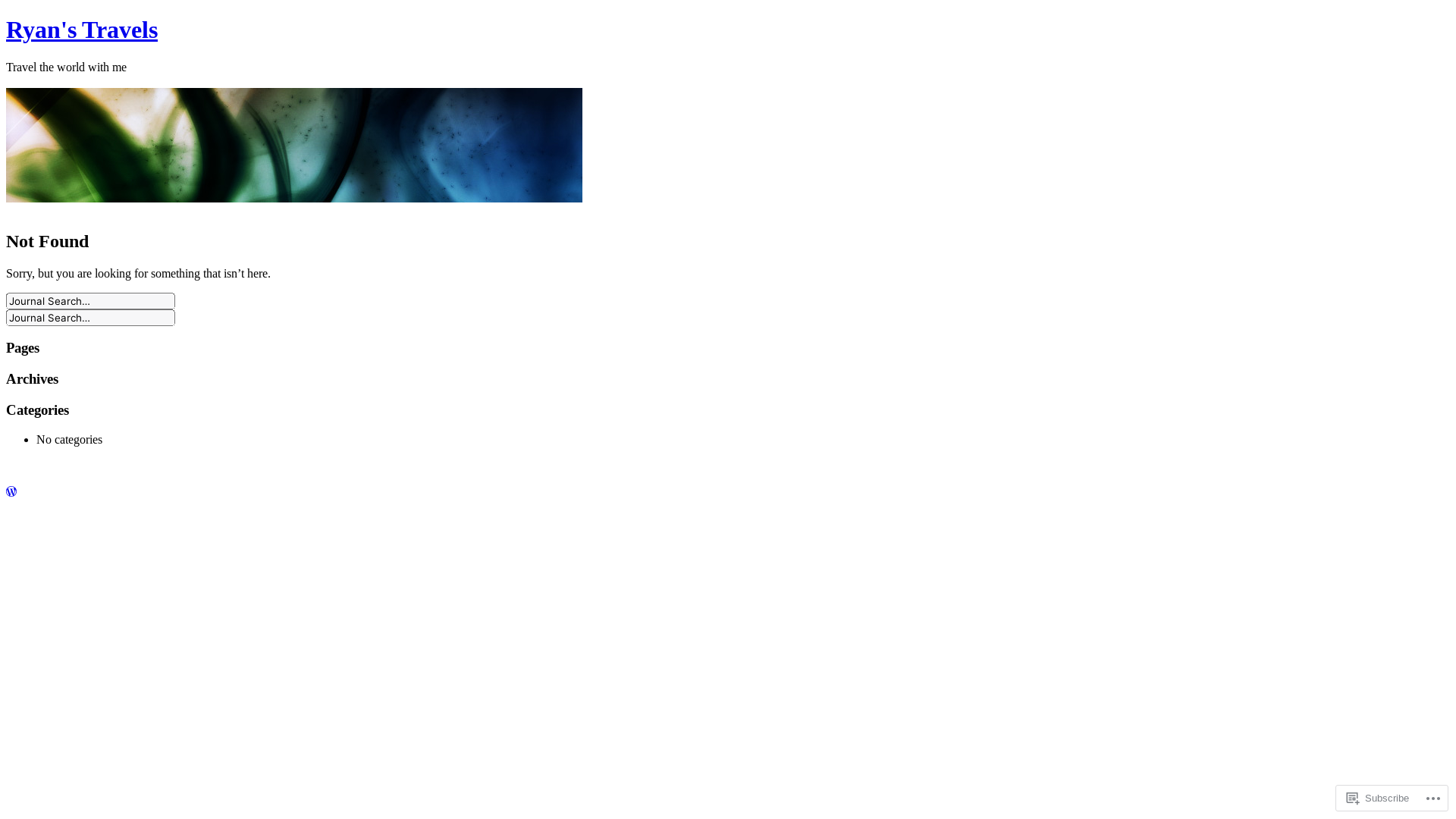 website screenshot of https://tryanstravels.com/