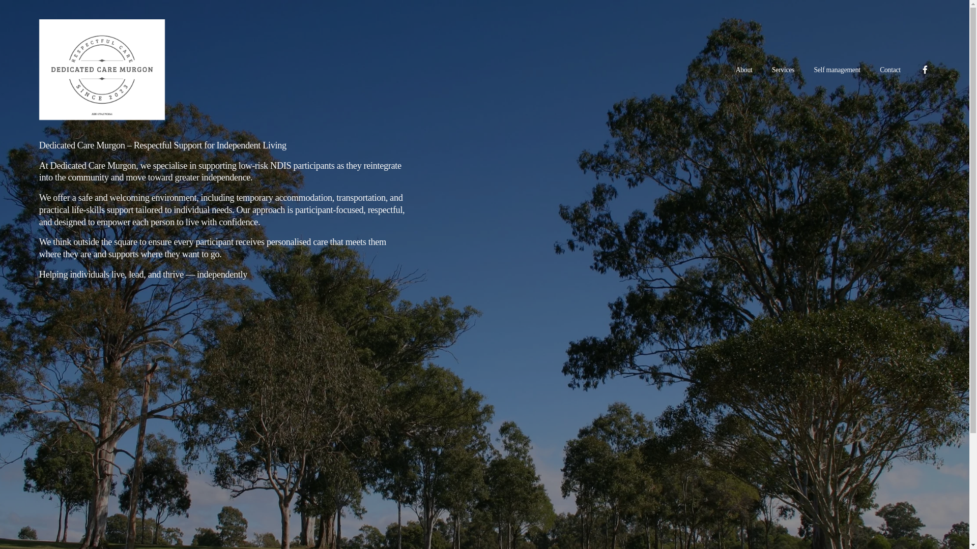 website screenshot of https://dedicatedcaremurgon.com.au/