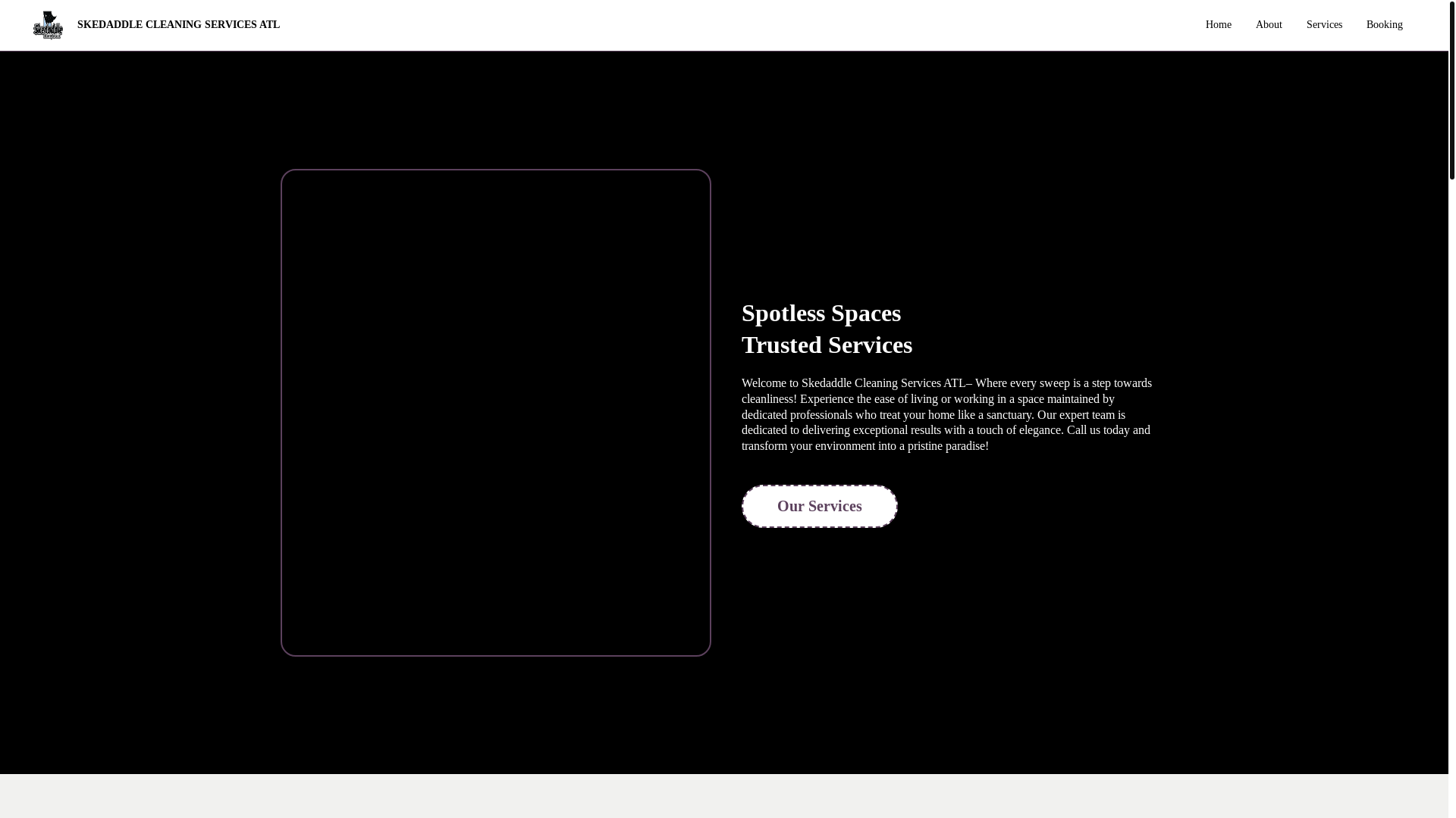 website screenshot of https://skedaddlecleanatl.com/