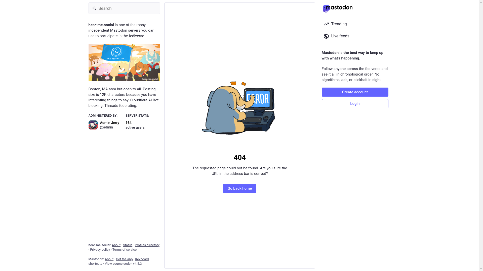 website screenshot of https://hear-me.social/ap/users/115667072066169096/statuses/115746876049956820