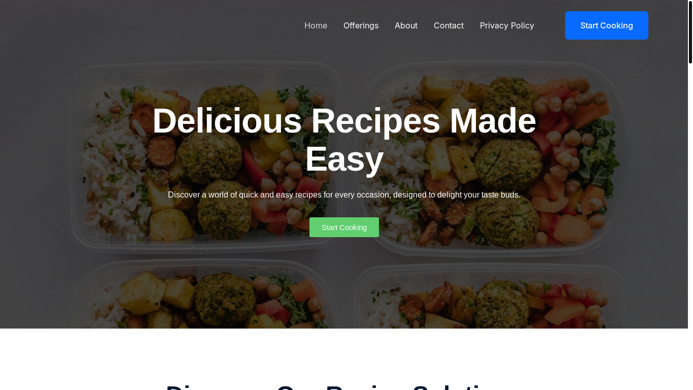 website screenshot of https://fastfreefoodrecipe.com/