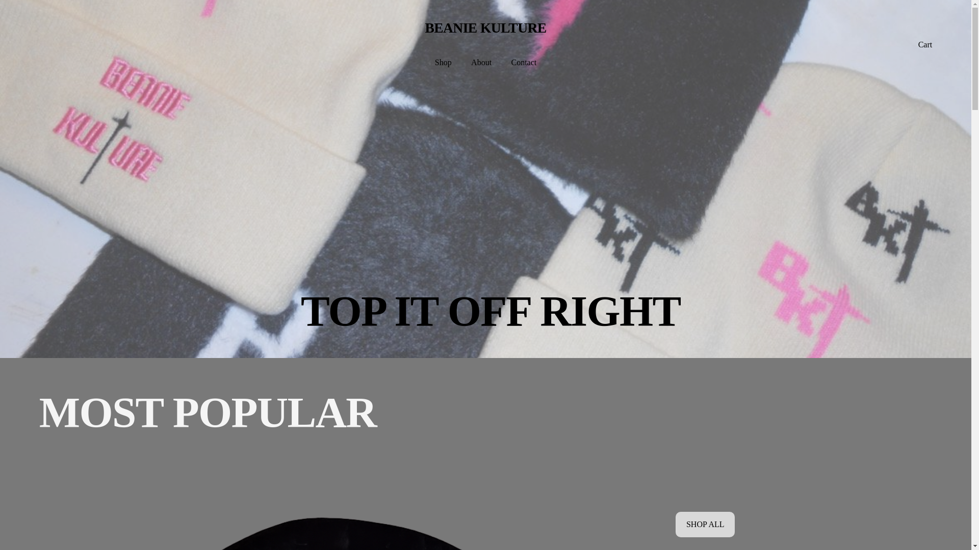 website screenshot of https://beaniekulture.ca/