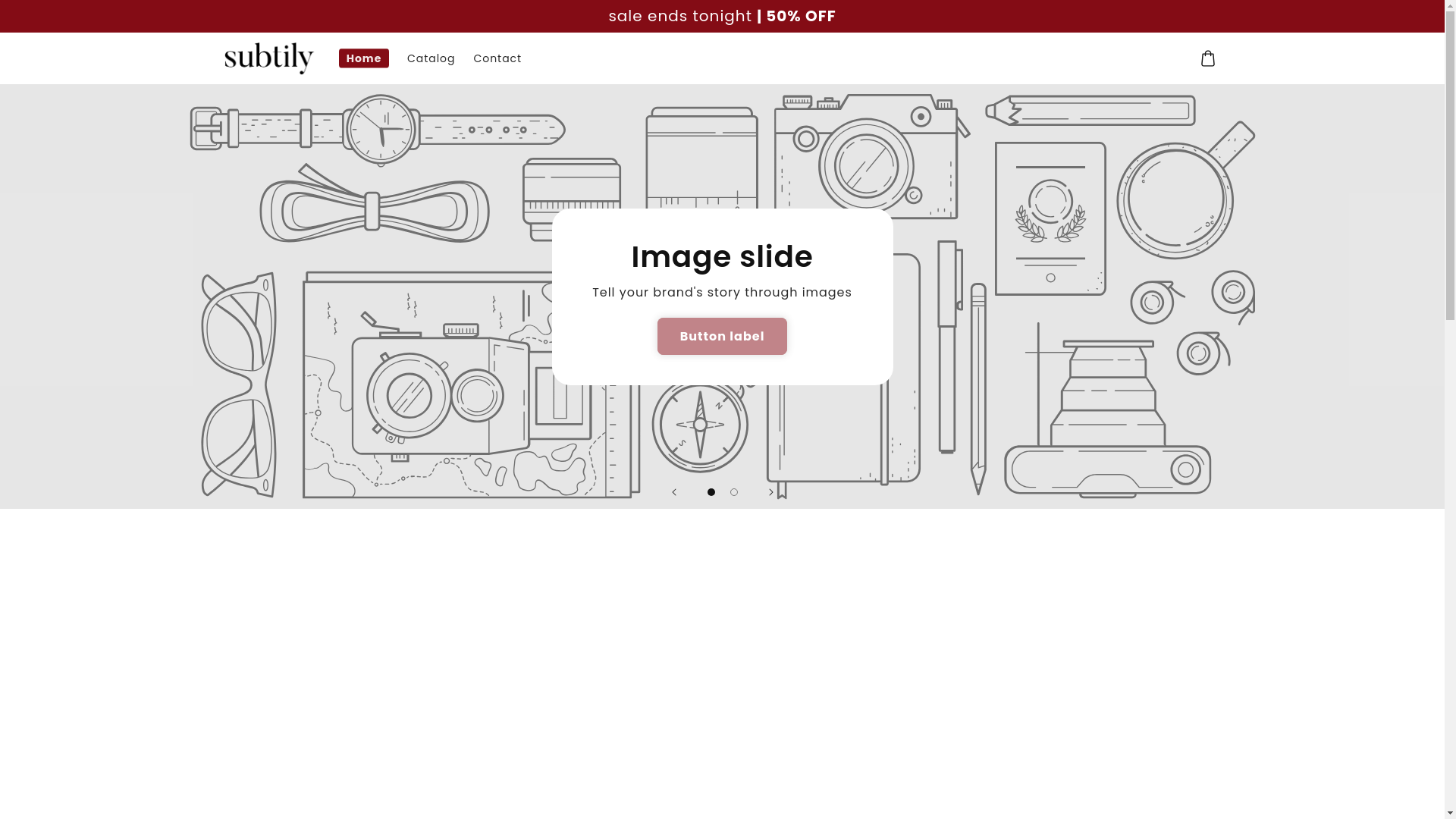 website screenshot of https://subtily.com/