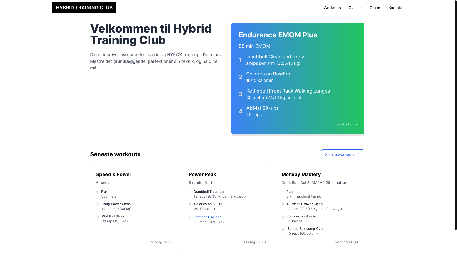 website screenshot of https://hybridtrainingclub.pages.dev/