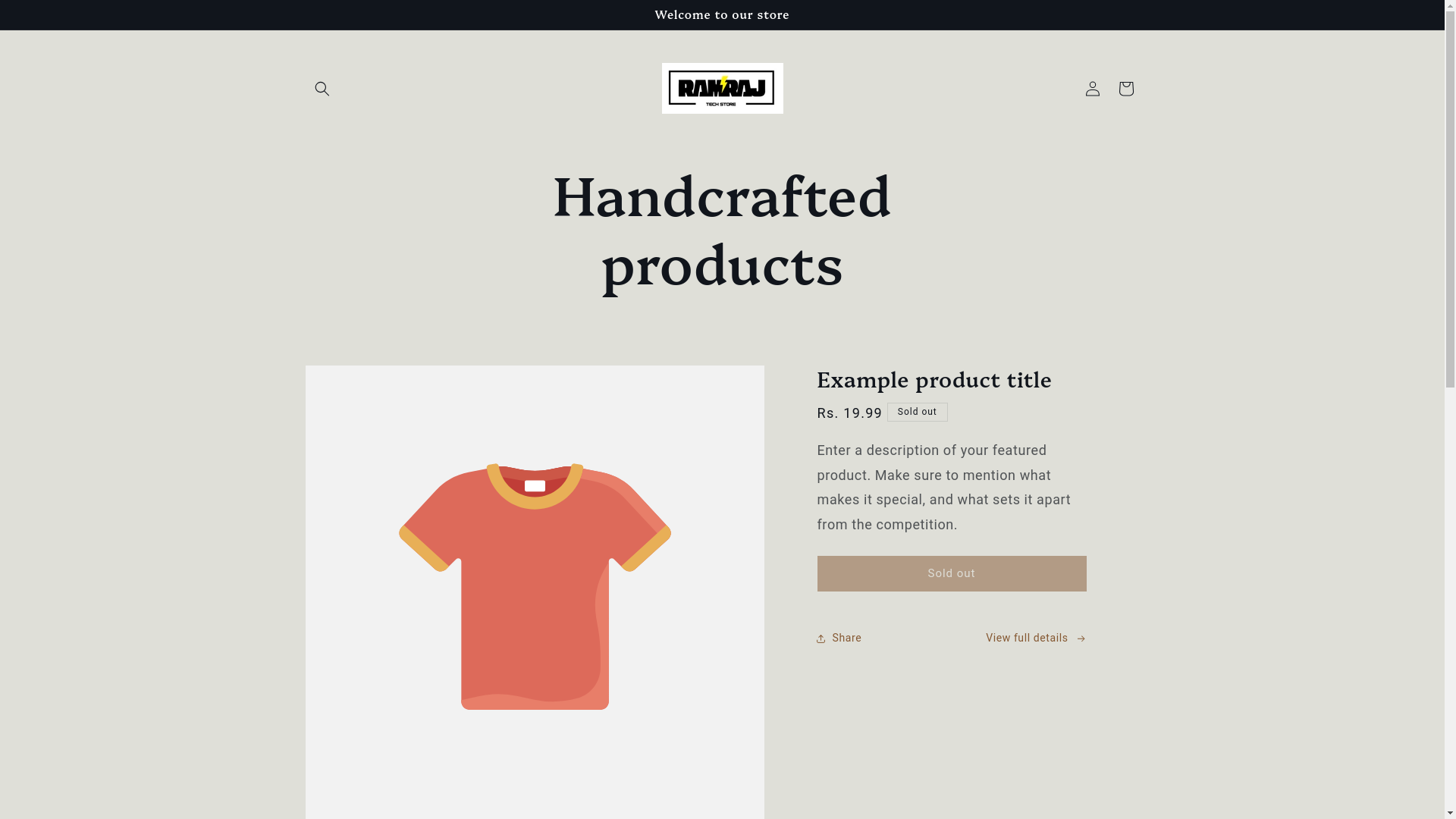 website screenshot of https://ramrajtechstore.in/