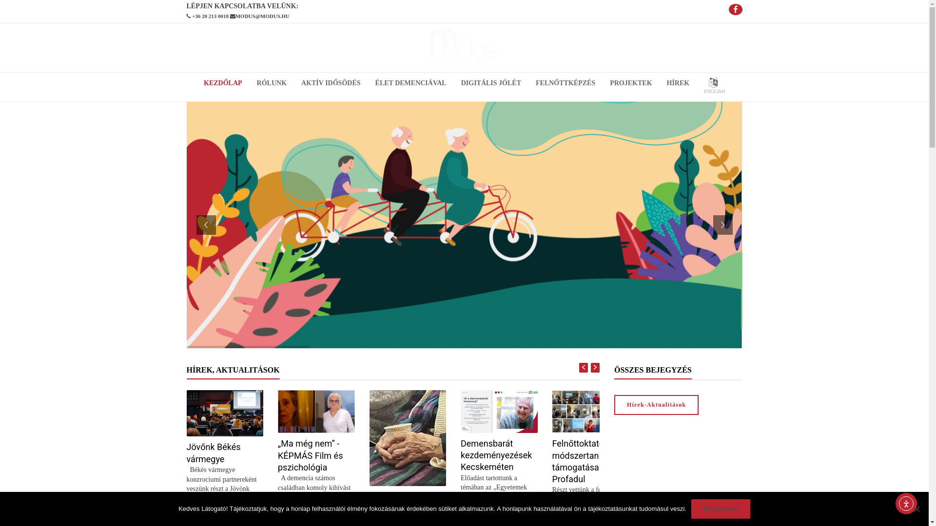 website screenshot of https://modusakademia.hu/