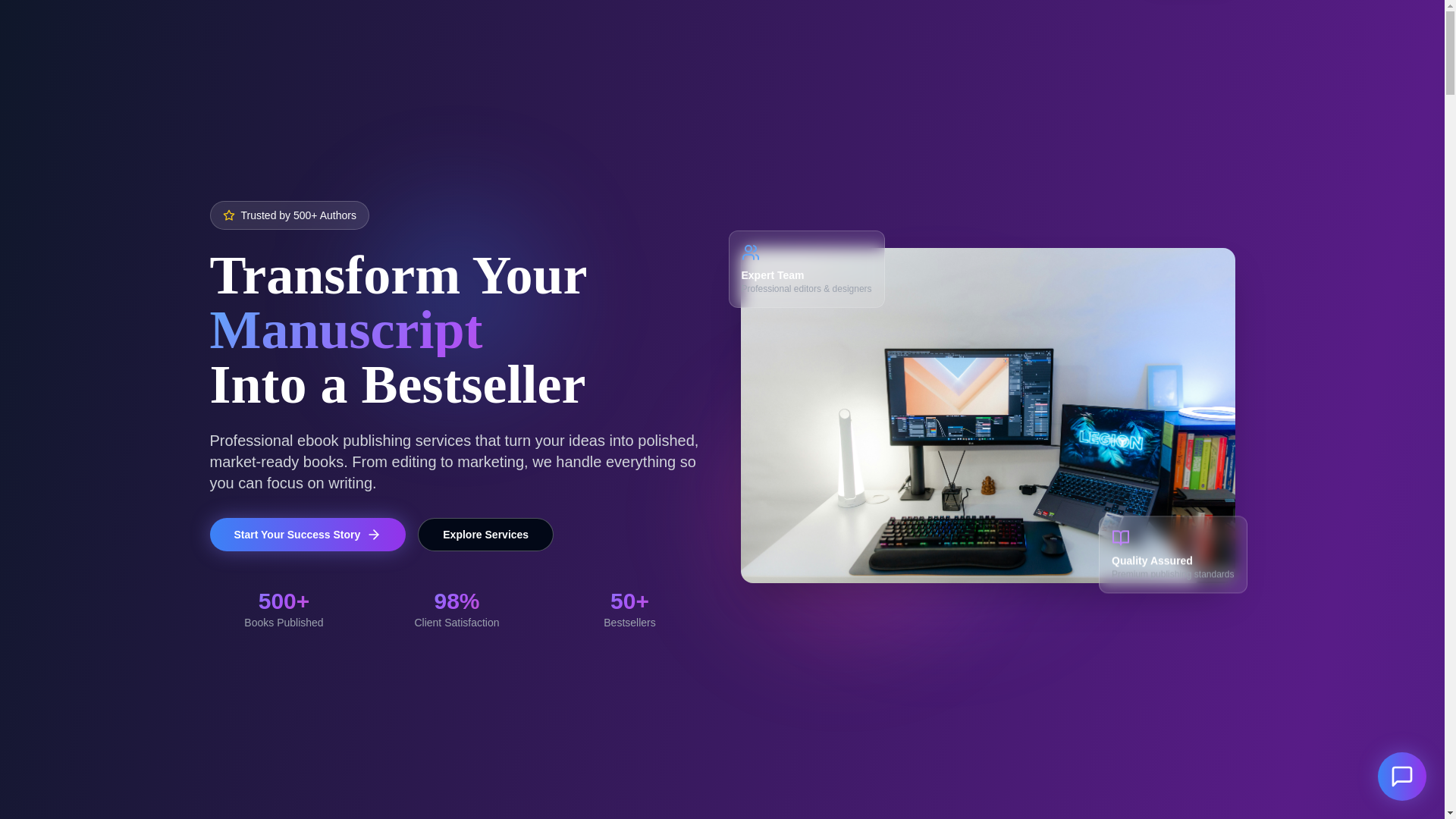 website screenshot of https://thelumineekbooksagency.com/