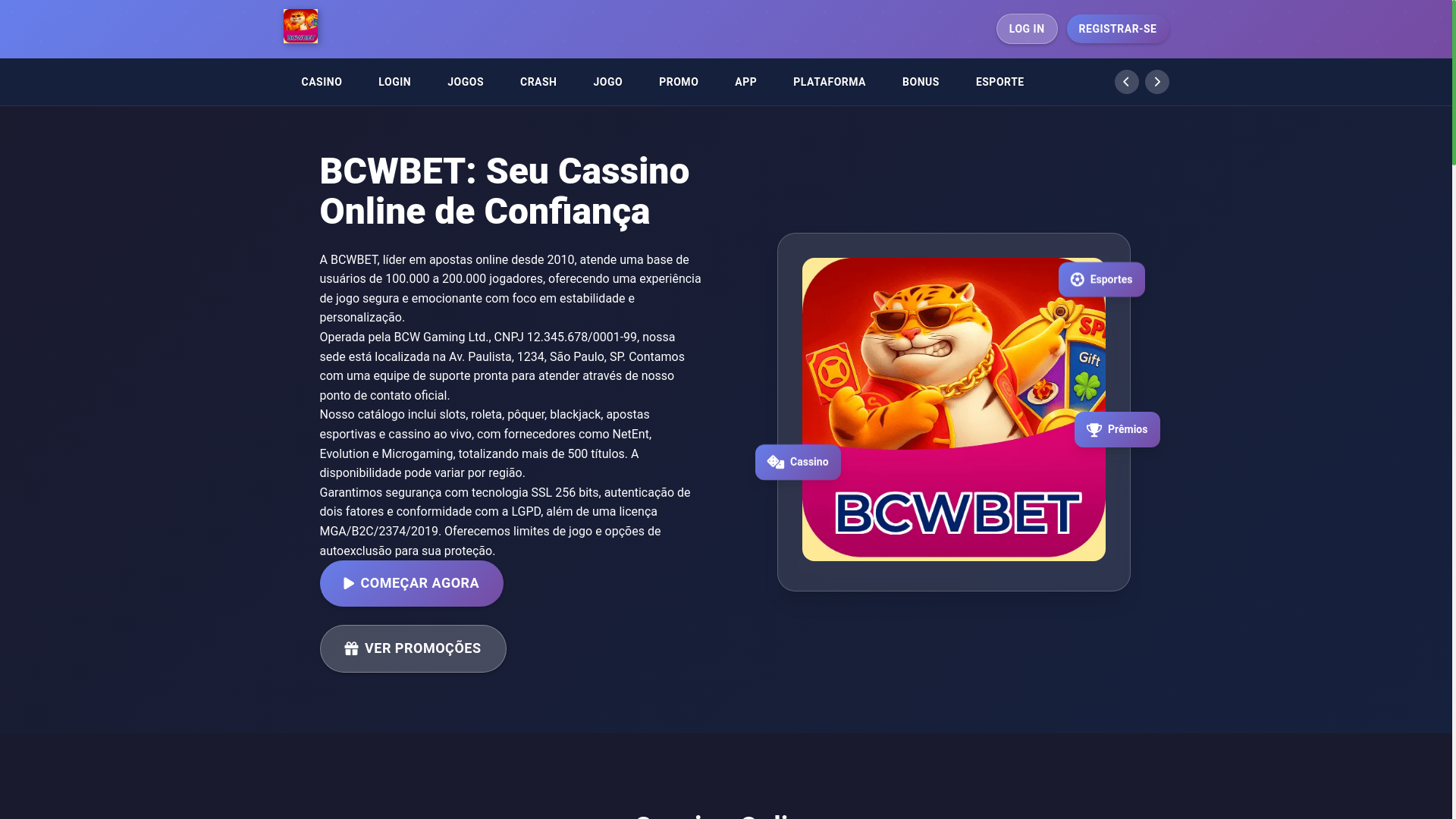 website screenshot of https://bcwbetw.com/