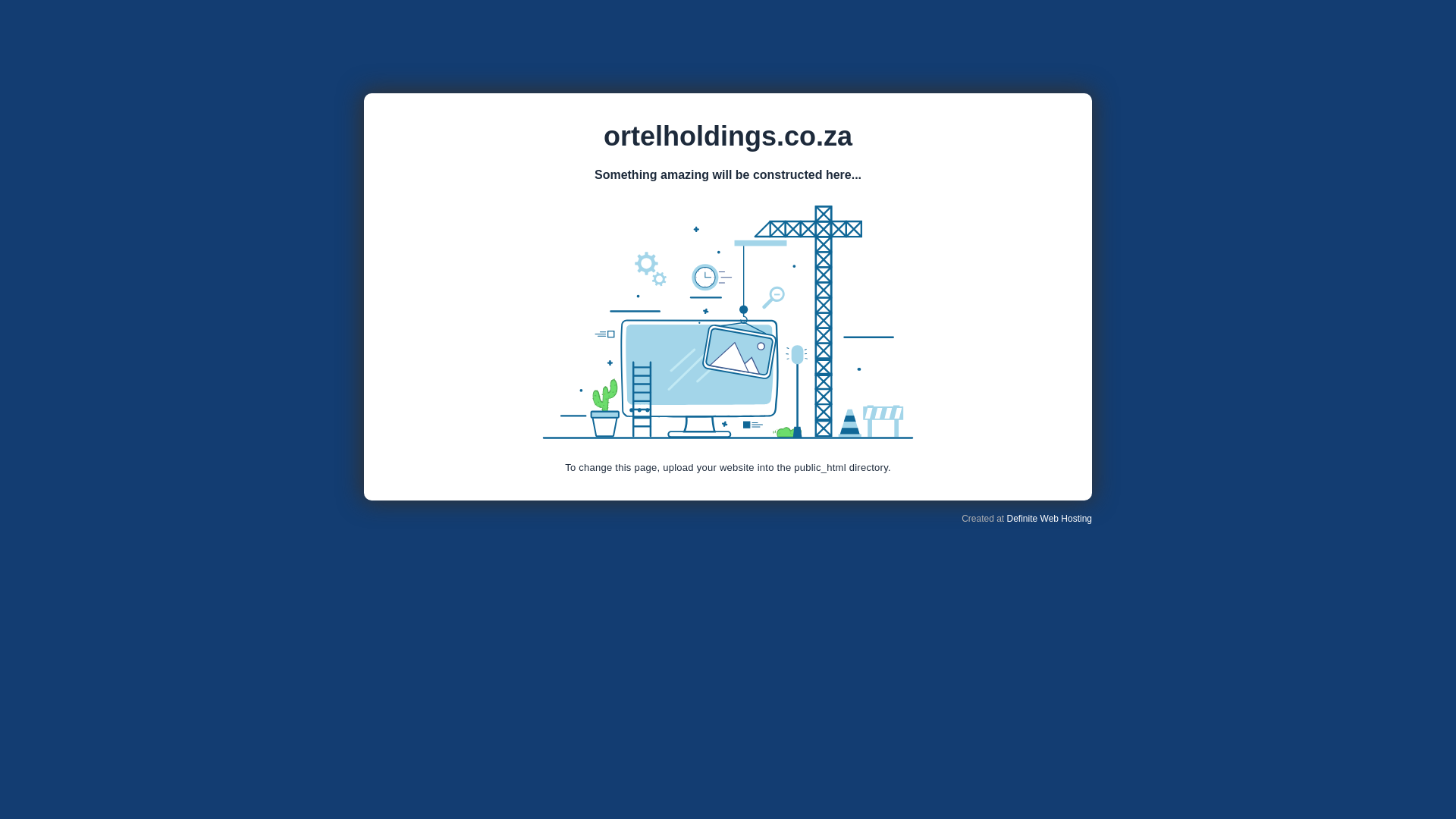 website screenshot of https://ortelholdings.co.za/