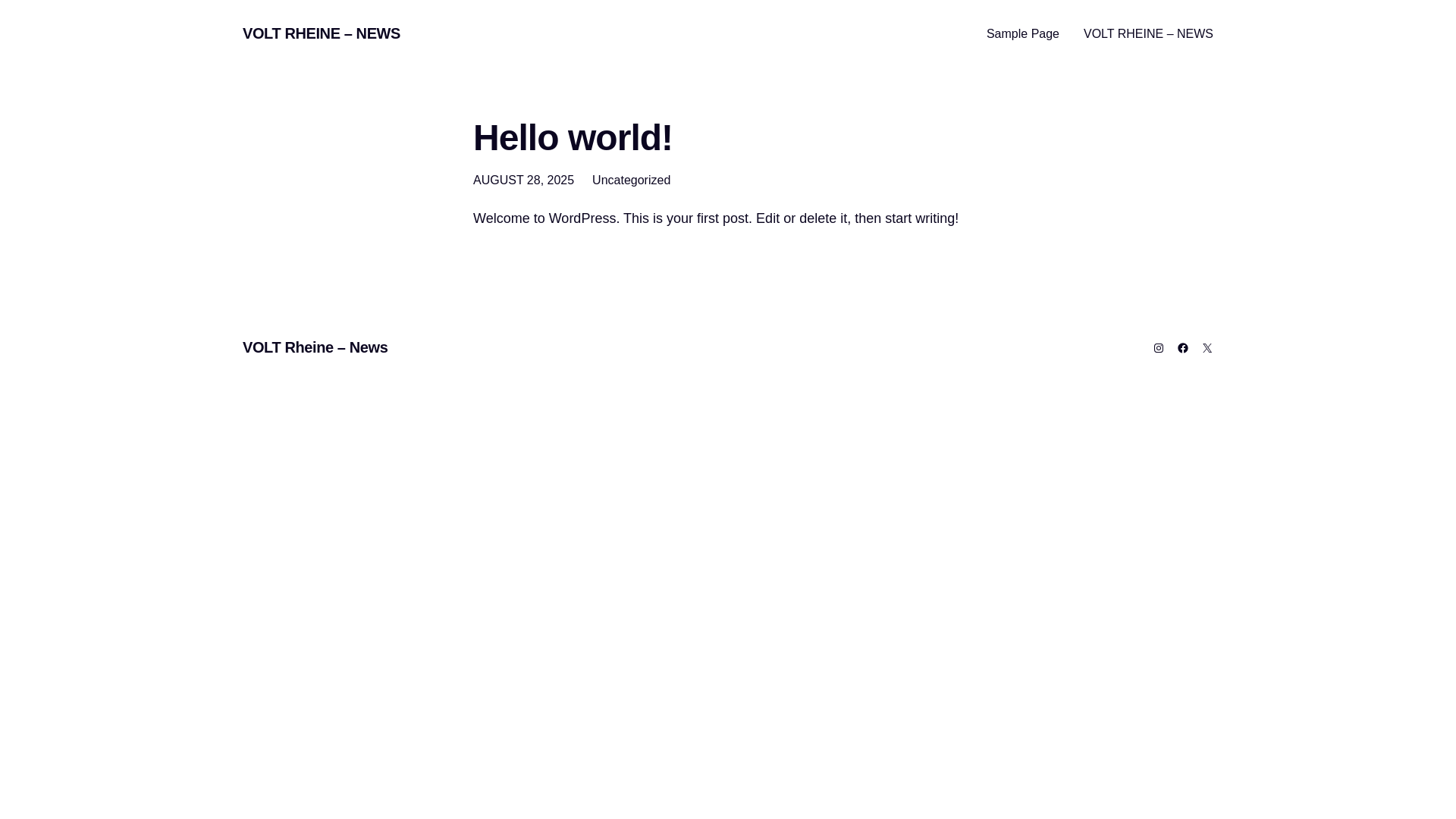 website screenshot of https://volt-rheine.eu/