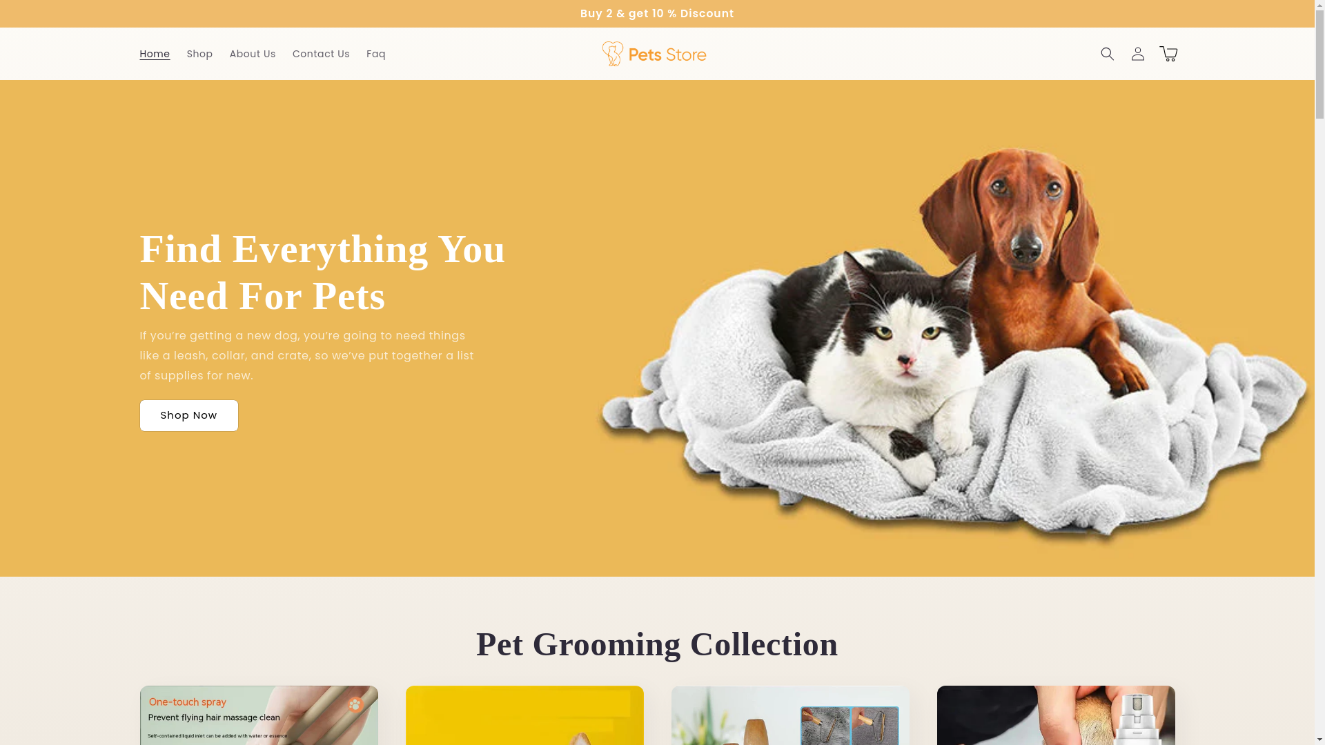 website screenshot of https://chasingtailspetsupplies.com/