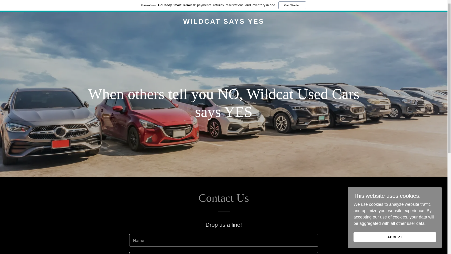 website screenshot of https://wildcatsaysyes.com/