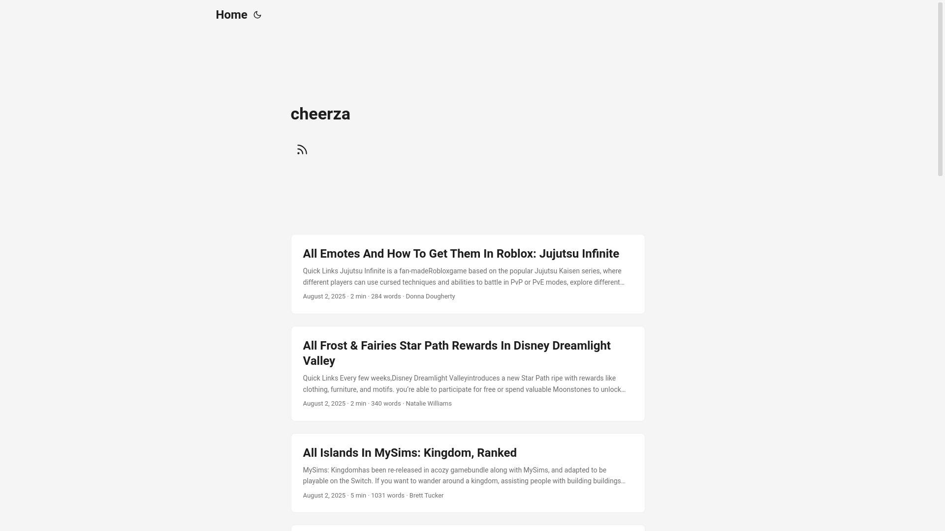 website screenshot of https://cheerza.pages.dev/