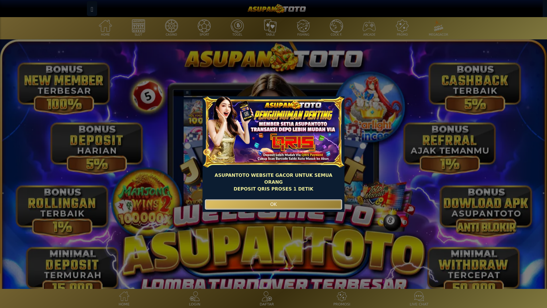 website screenshot of https://asupantoto88.site/