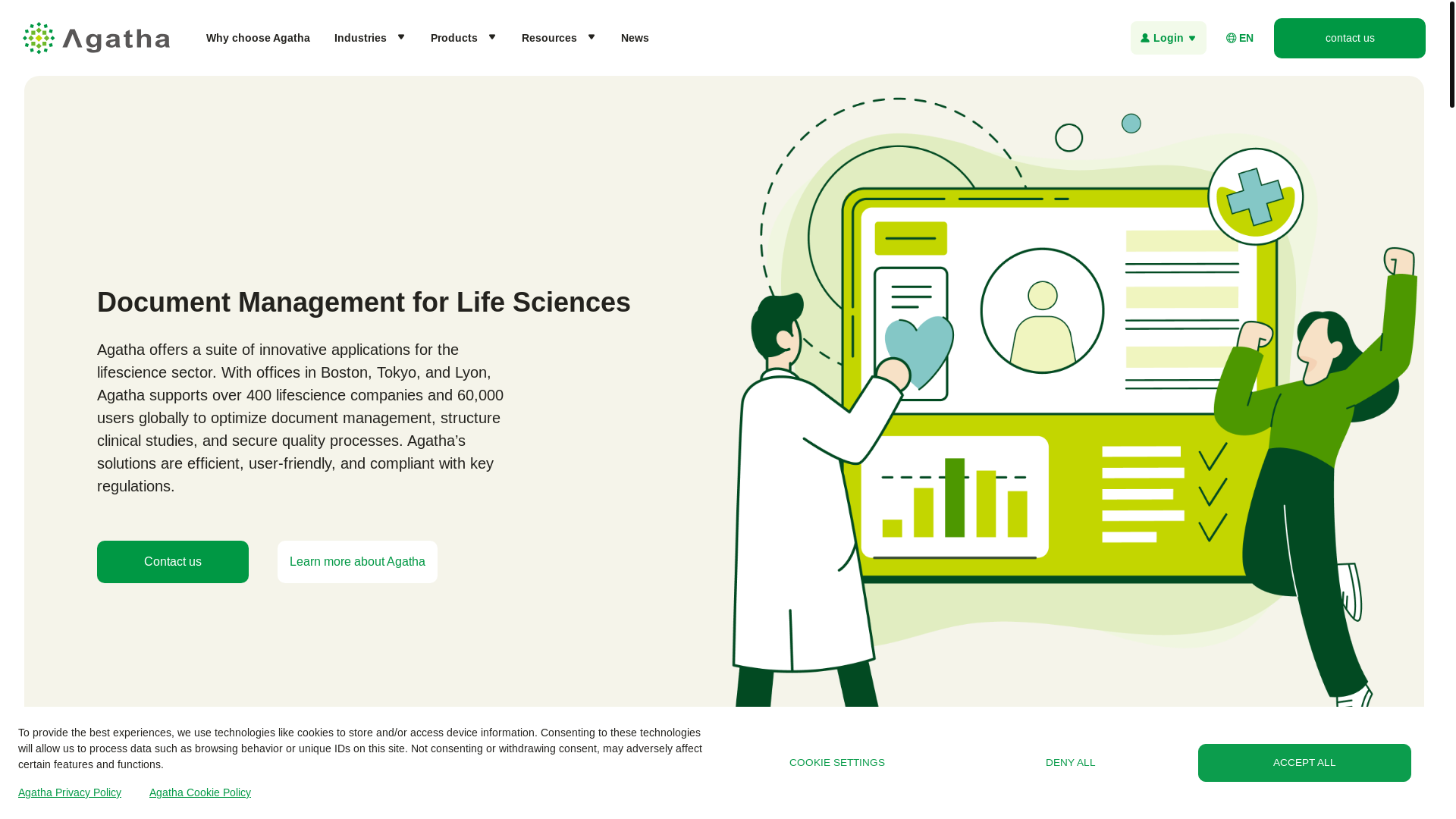 website screenshot of https://accessagathalife.com/