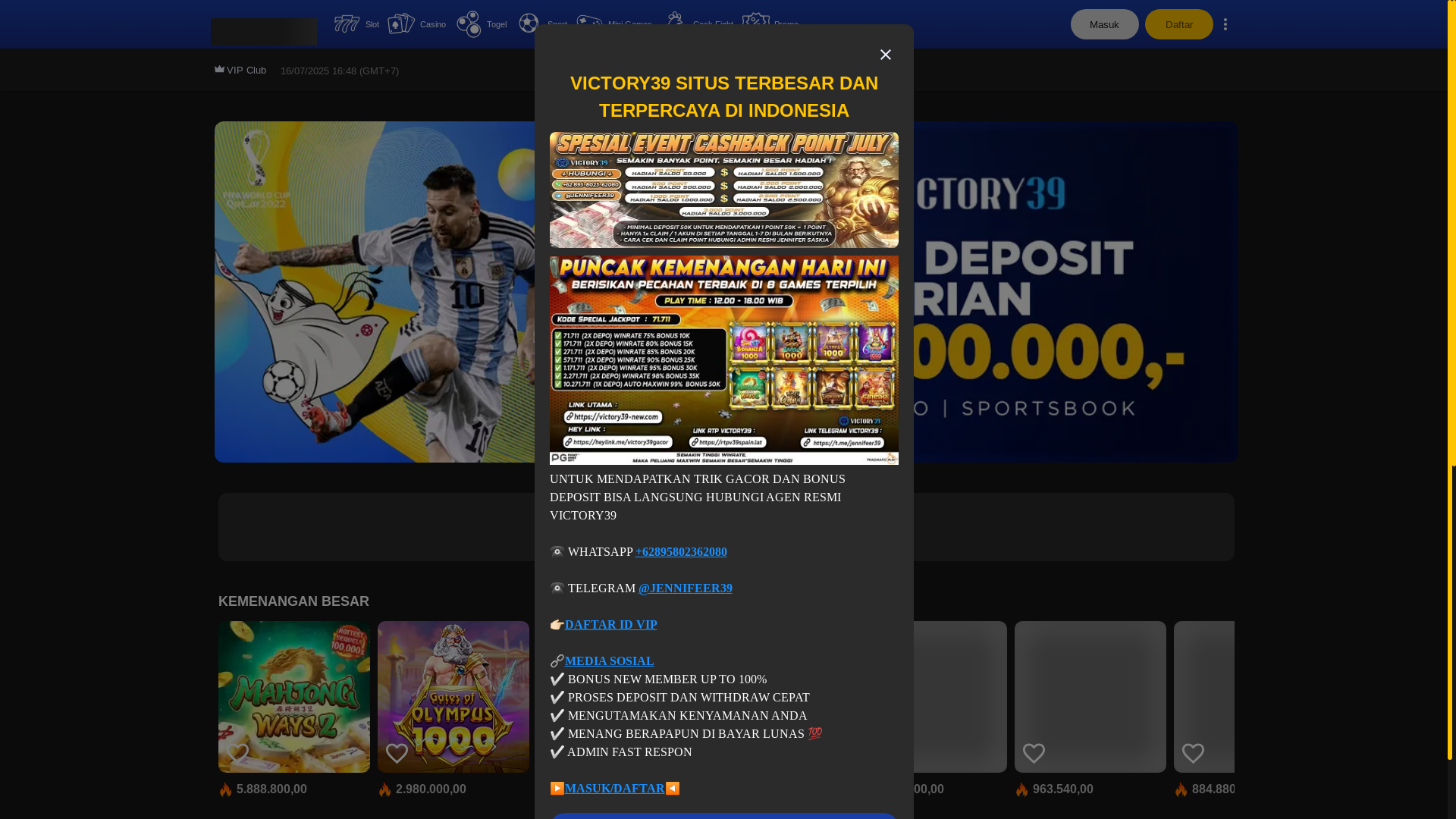 website screenshot of https://victory39-vic.com/