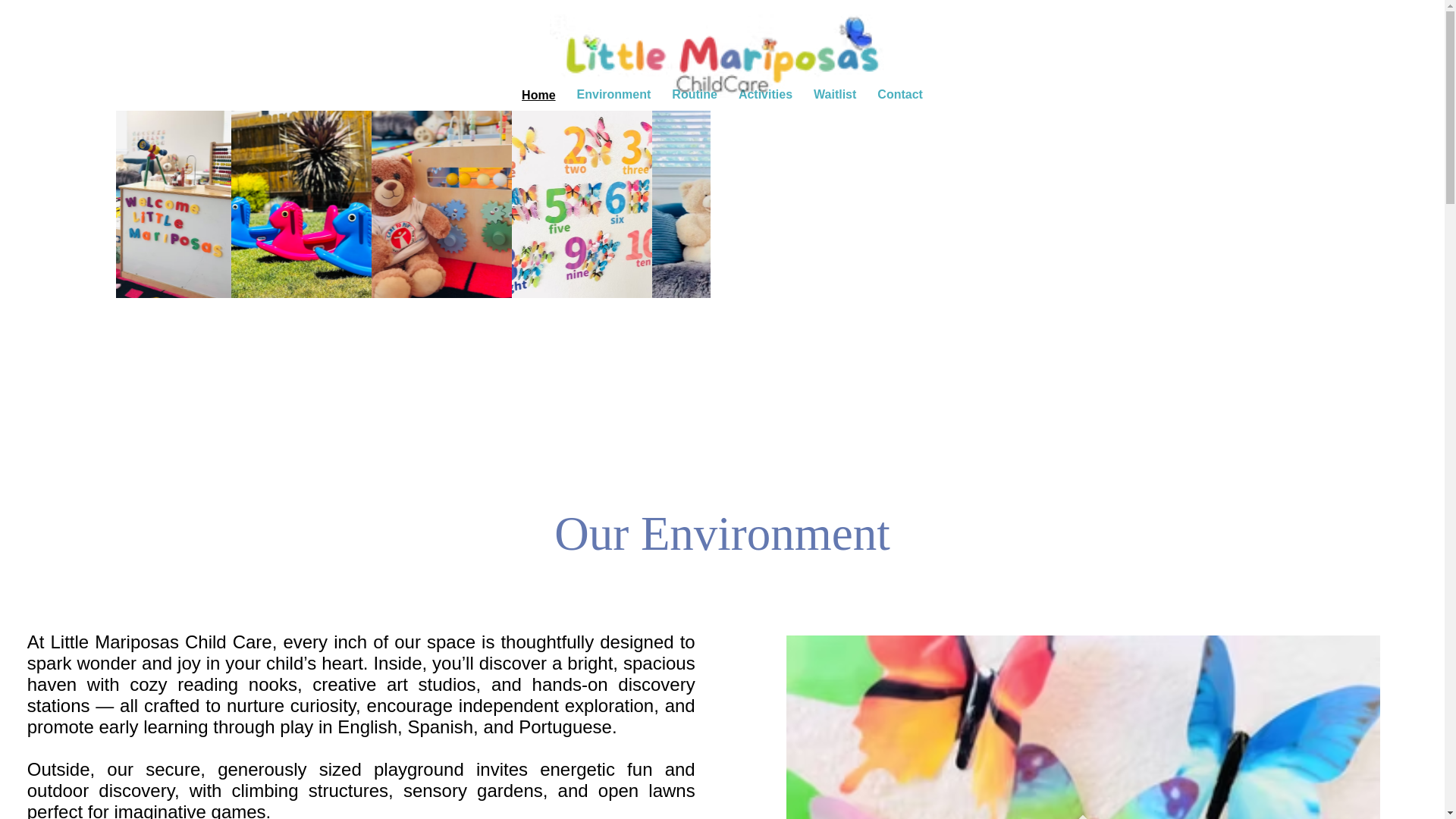 website screenshot of https://littlemariposaschildcare.com/