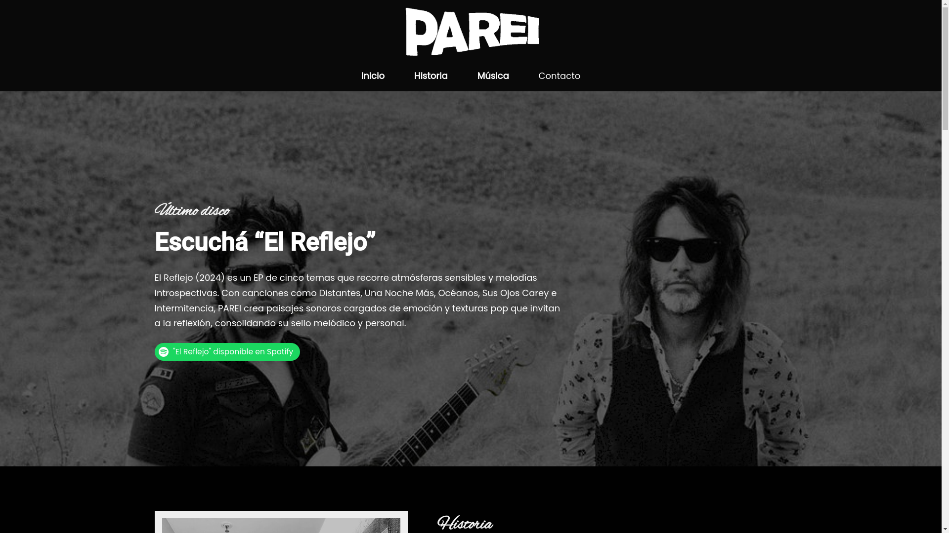 website screenshot of https://pareimusica.com/