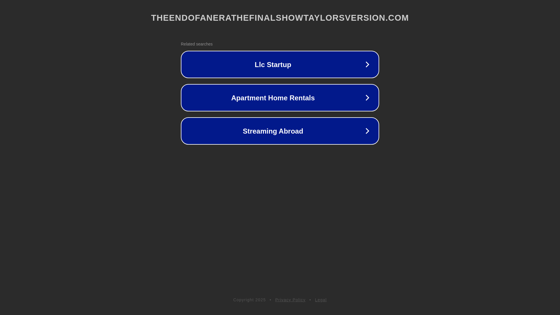 website screenshot of https://theendofanerathefinalshowtaylorsversion.com/