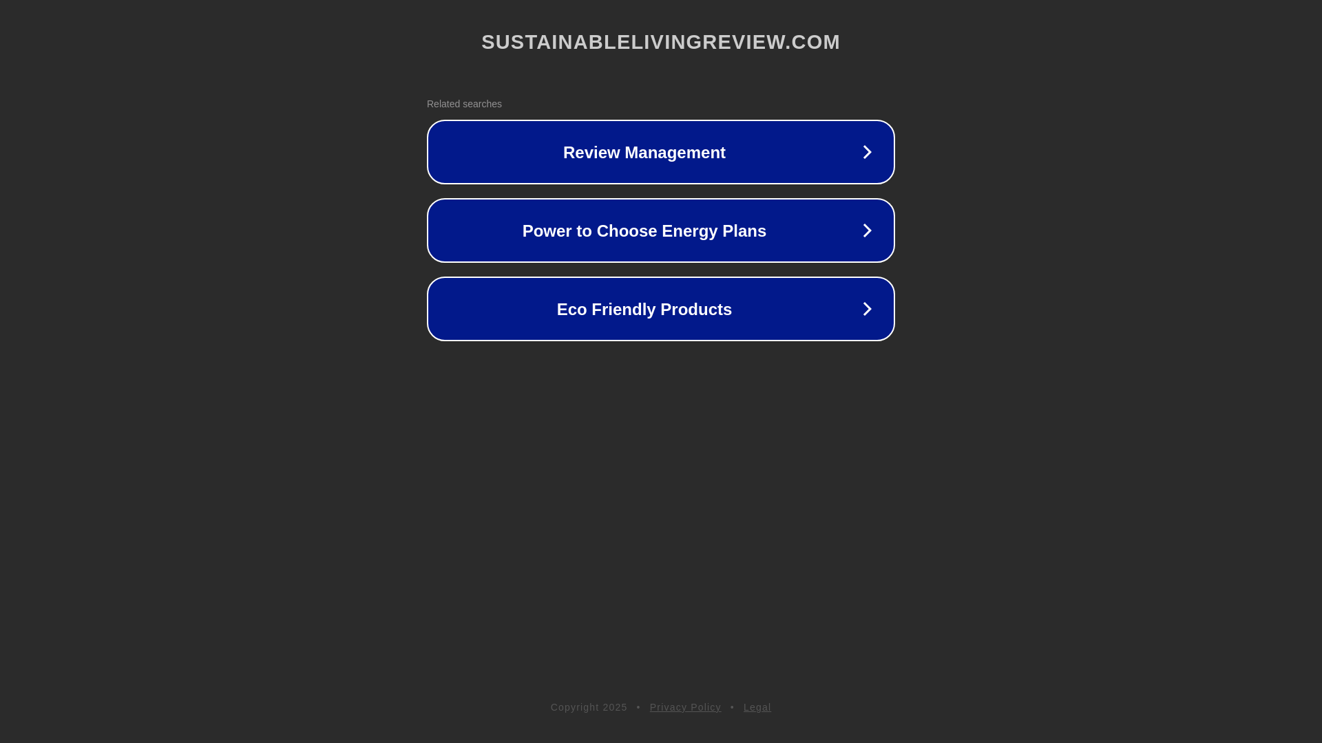 website screenshot of https://sustainablelivingreview.com/