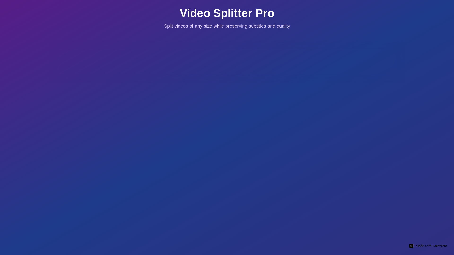 website screenshot of https://tads-video-splitter.com/