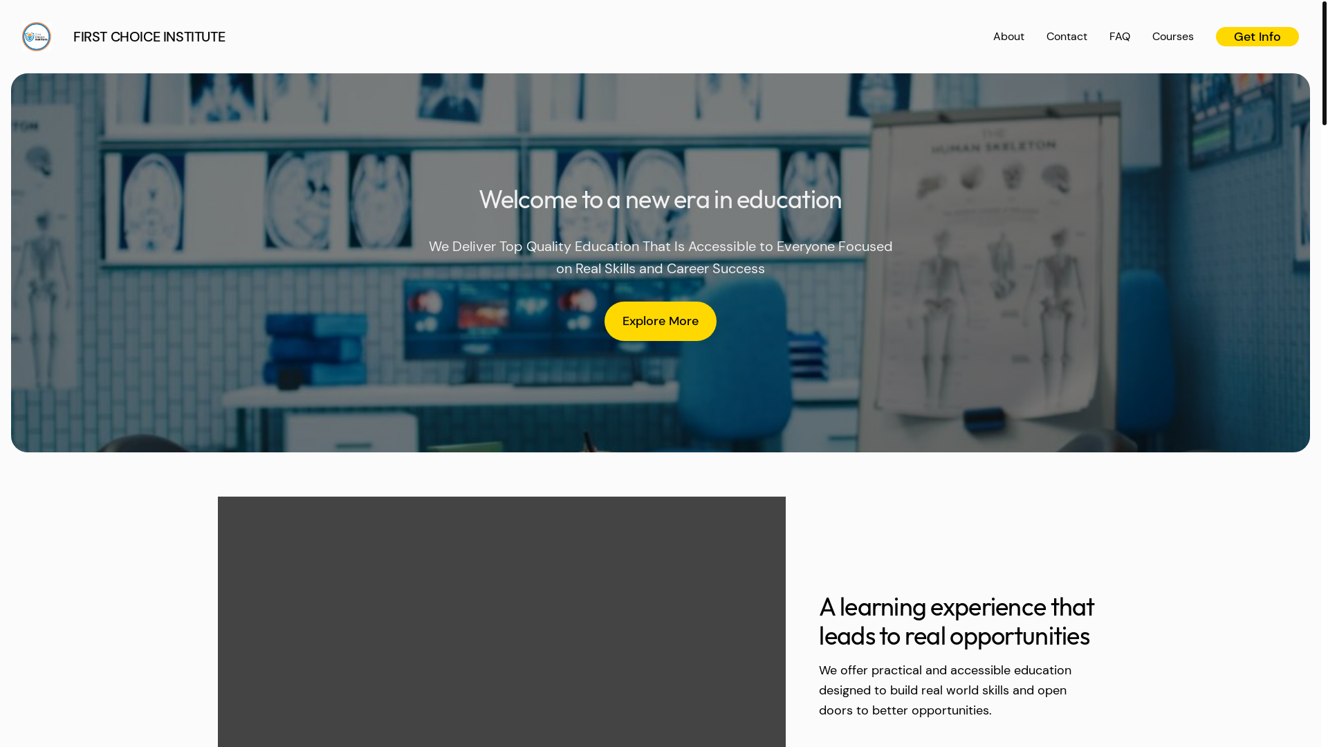 website screenshot of https://firstchoiceinst.com/