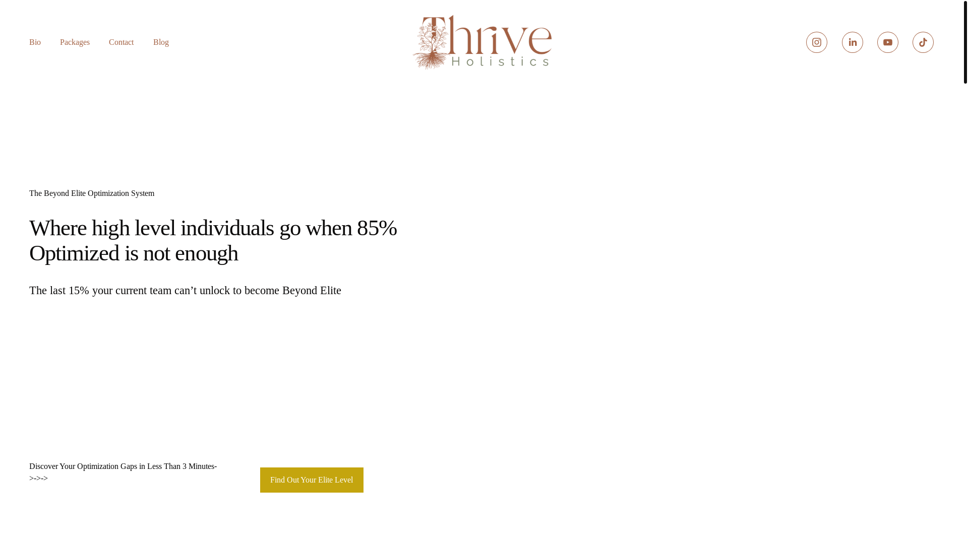 website screenshot of https://beyondelitehealth.com/