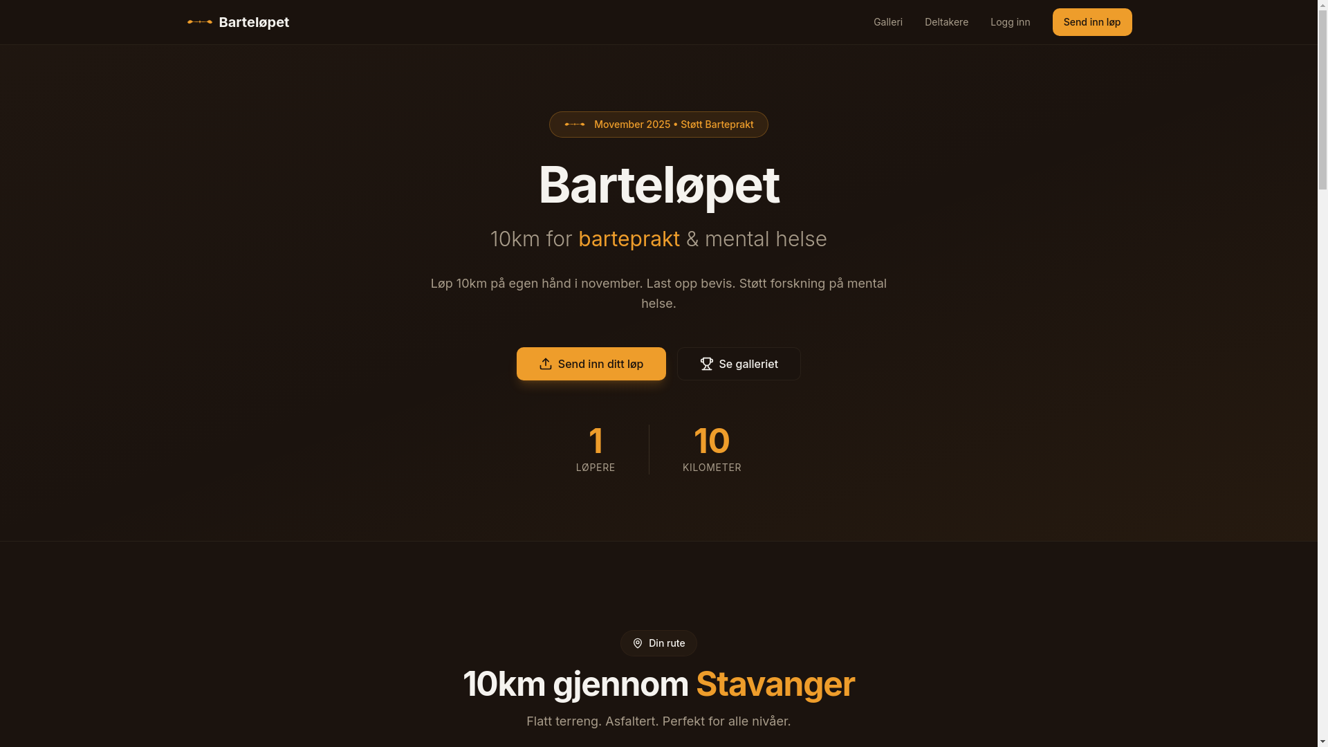 website screenshot of https://xn--bartelpet-q8a.no/