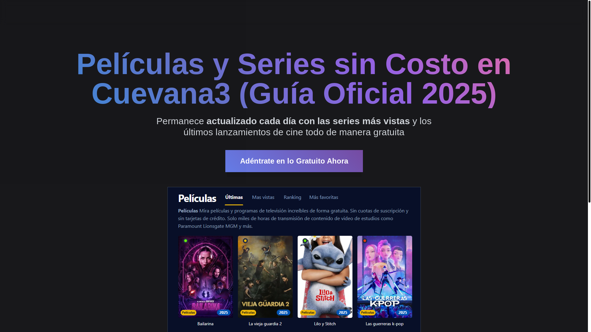 website screenshot of https://cuevana3-3hr0.pages.dev/