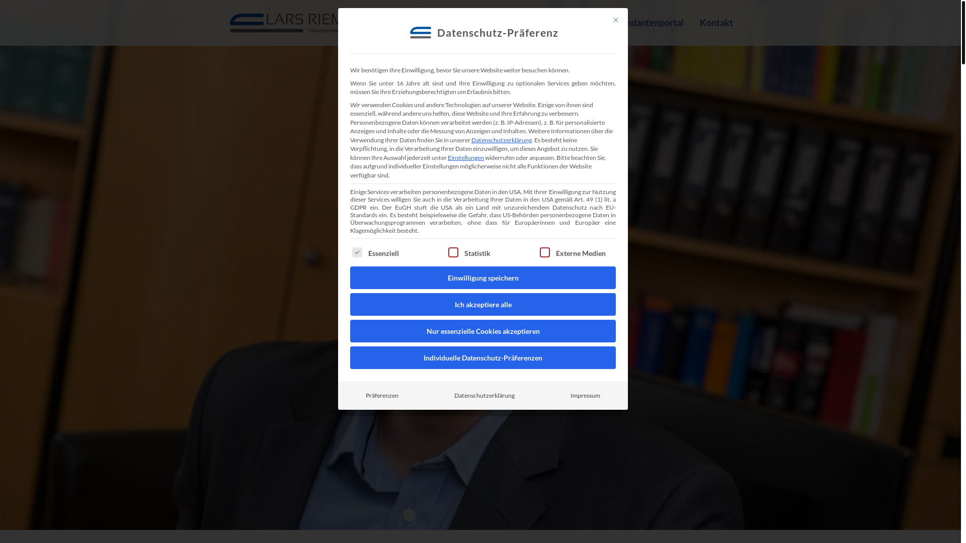 website screenshot of https://steuerberaterriemann.de/