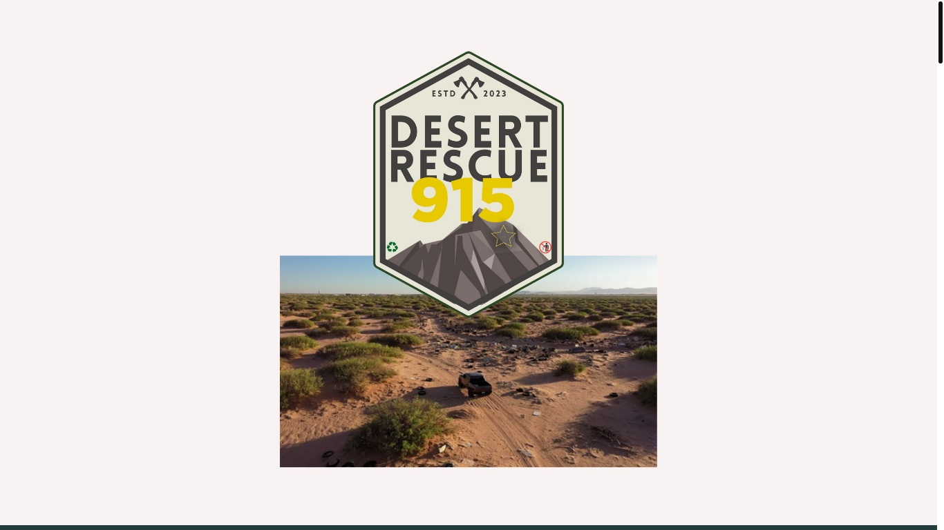website screenshot of https://desertrescue915.com/