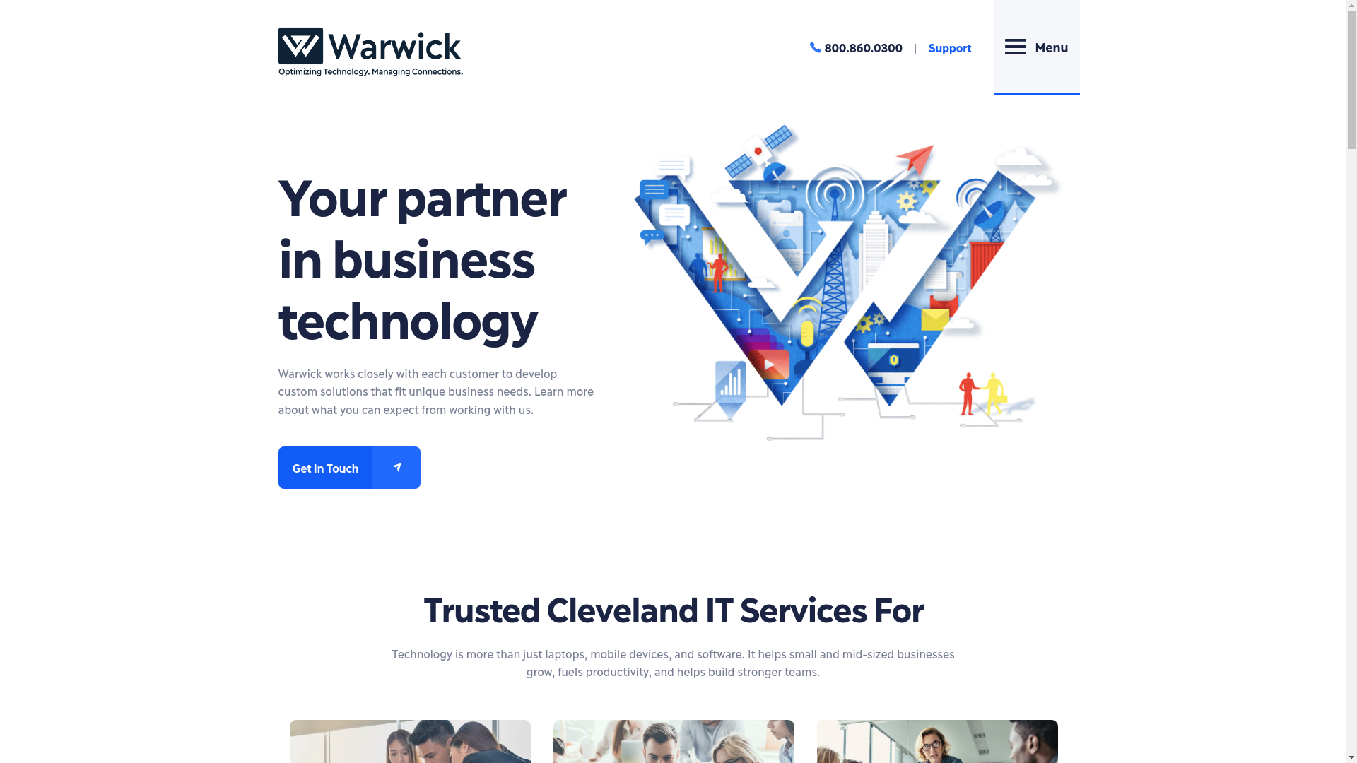 website screenshot of https://warwickincteams.com/