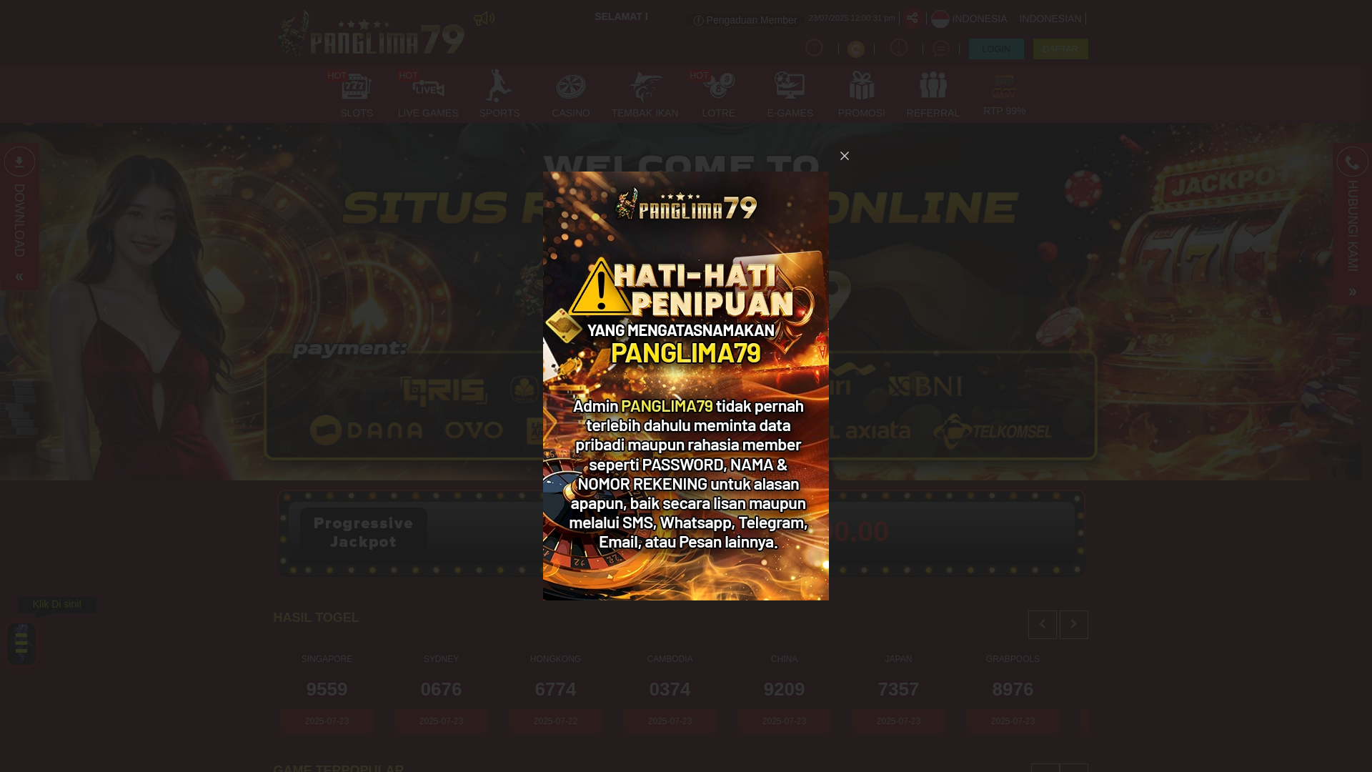 website screenshot of https://sspanglima79.pro/