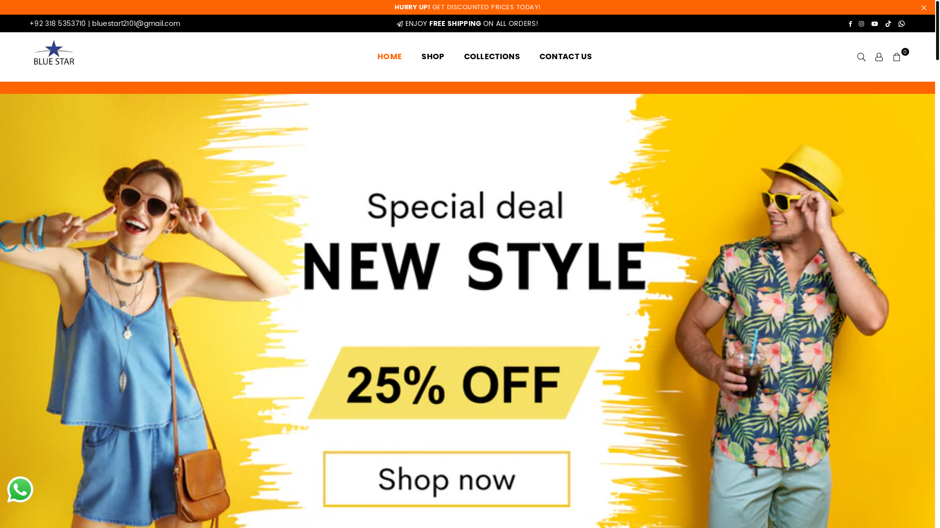 website screenshot of https://bluestarcenter.shop/