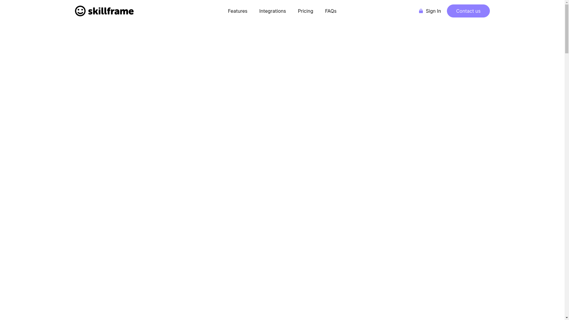 website screenshot of https://skillframenow.com/