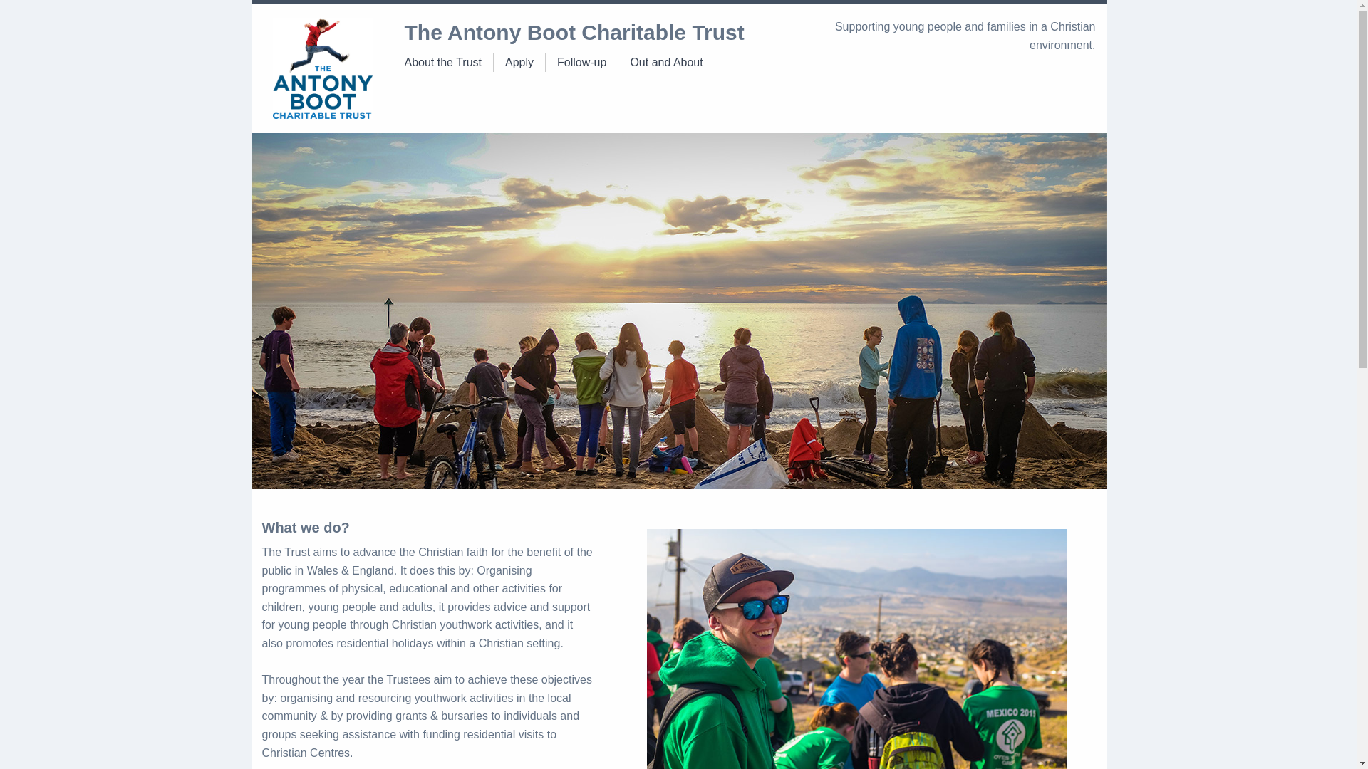 website screenshot of https://antony-boot-charitable-trust.pages.dev/