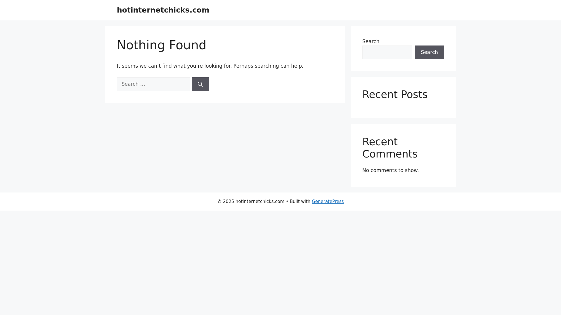 website screenshot of https://hotinternetchicks.com/