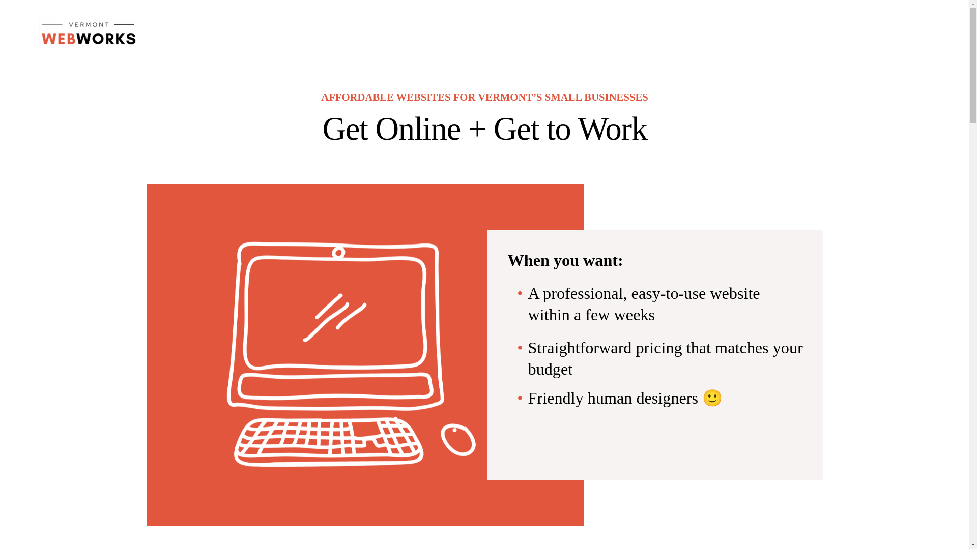 website screenshot of https://vtwebworks.com/