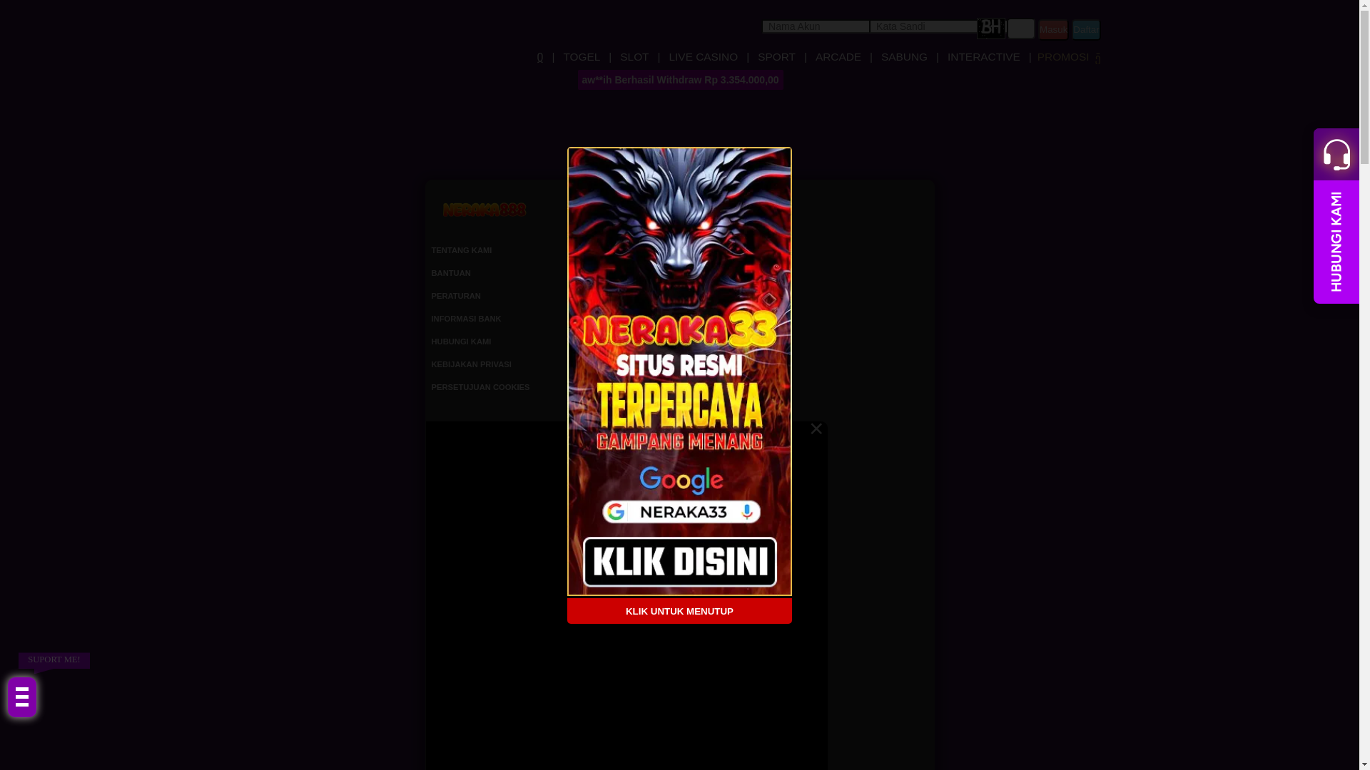 website screenshot of https://neraka888m28.xyz/