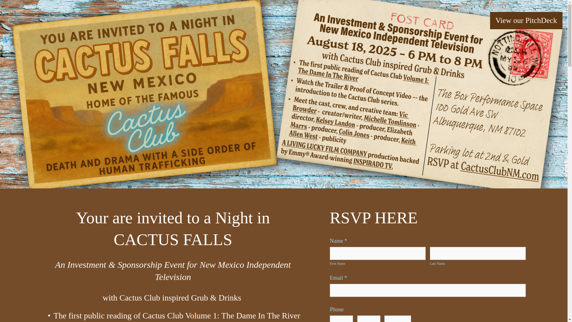website screenshot of https://cactusclubnm.com/