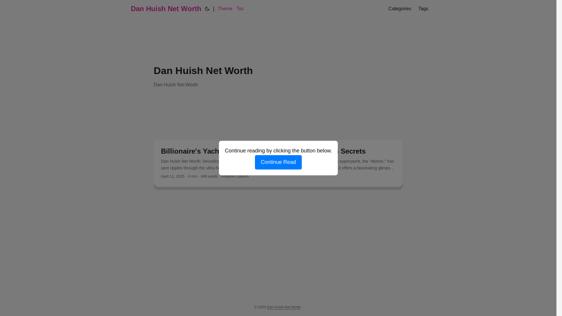 website screenshot of https://dan-huish-net-worth.pages.dev/