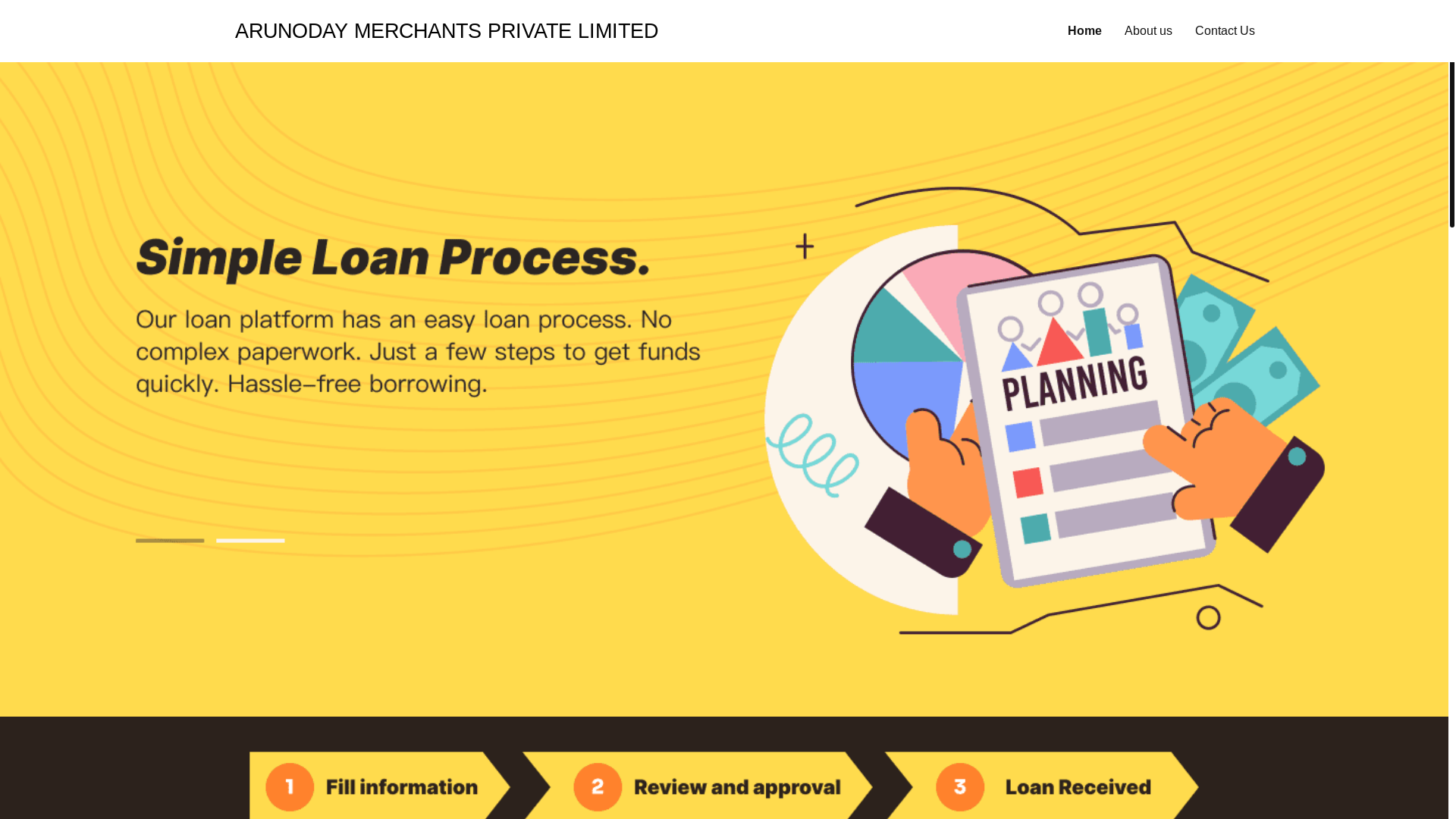 website screenshot of https://arunoday-merchants.com/