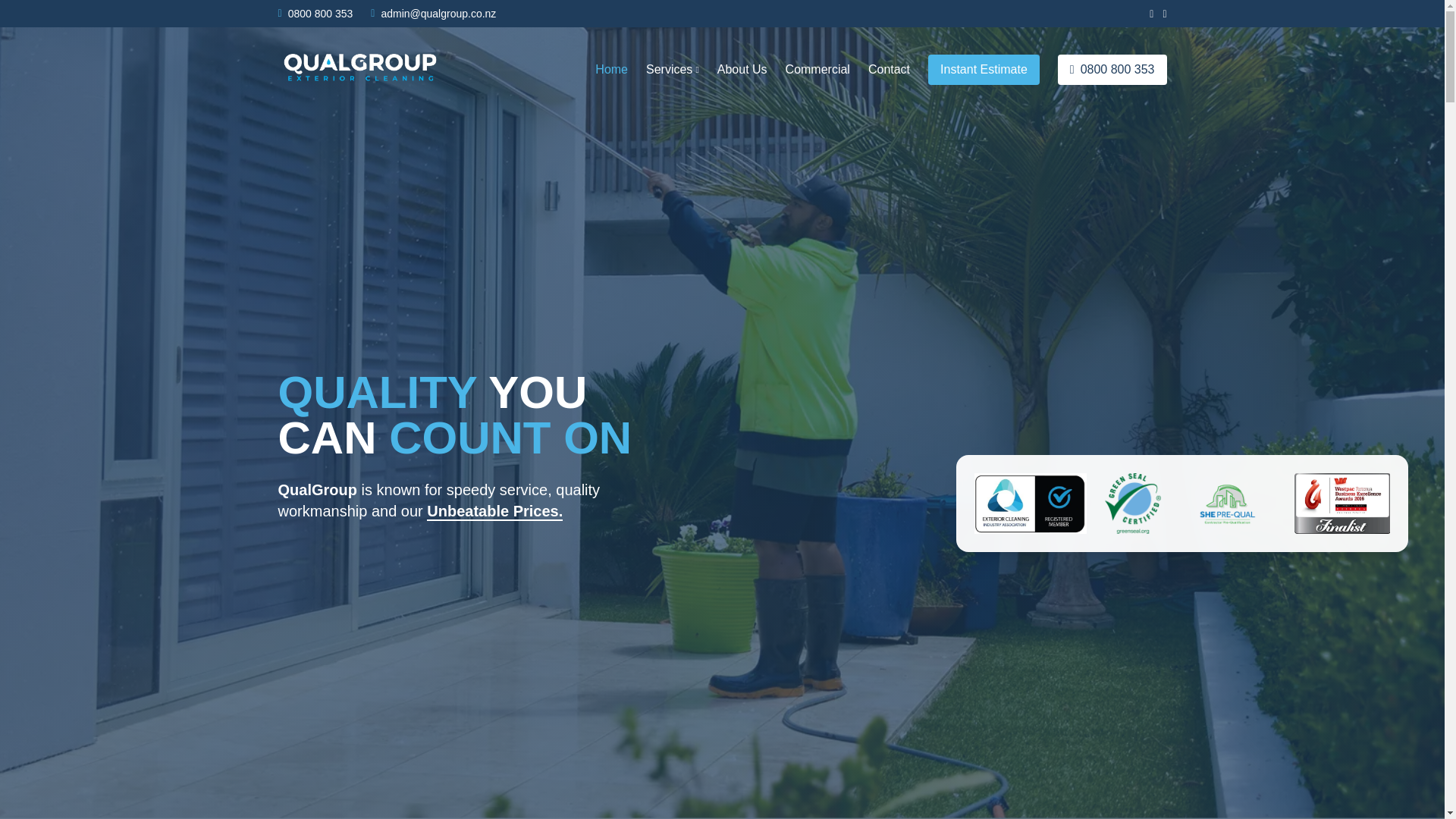 website screenshot of https://qualgroup-exterior-cleaning.pages.dev/