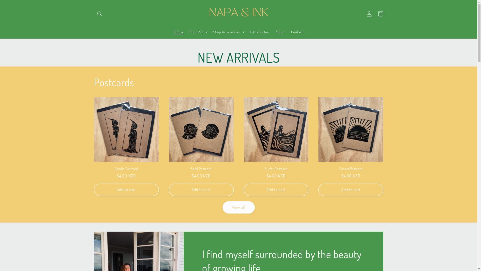 website screenshot of https://theinknook.nz/