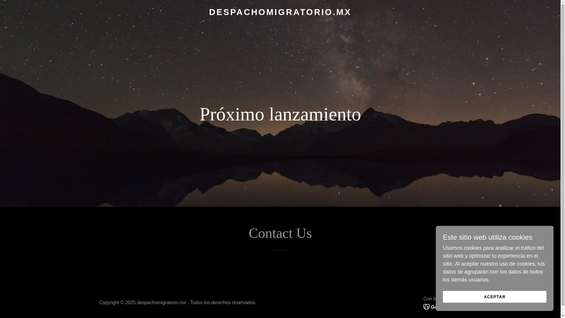 website screenshot of https://despachomigratorio.mx/