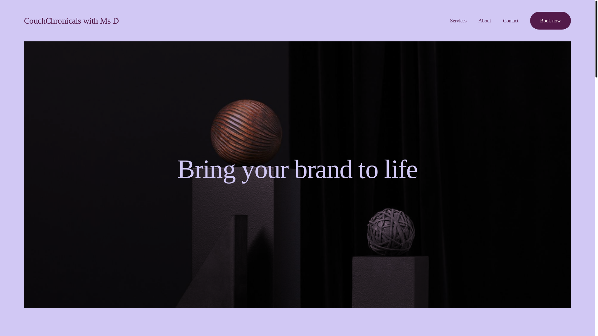 website screenshot of https://couchchronicalswithmsd.com/