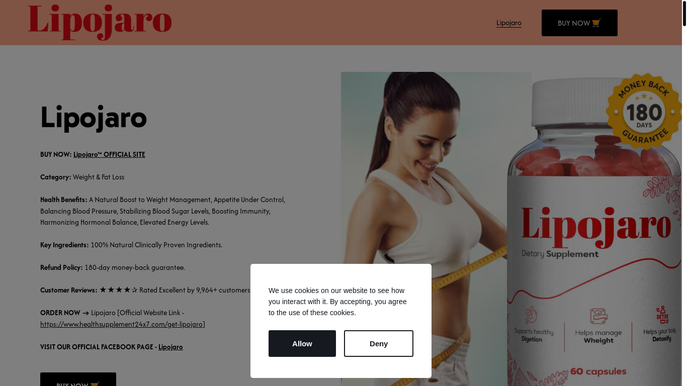 website screenshot of https://lipojaro.mywebselfsite.net/